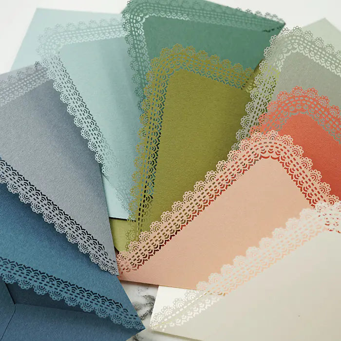 Vintage Hollow Lace Envelopes for DIY Wedding Invites