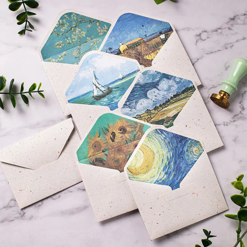 Vintage Artistic Envelopes of Van Gogh Paintings