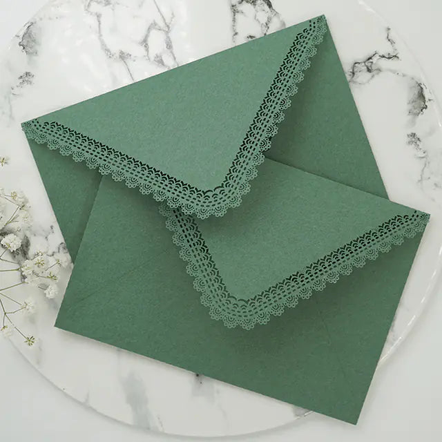 Vintage Hollow Lace Envelopes for DIY Wedding Invites
