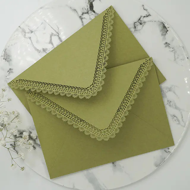 Vintage Hollow Lace Envelopes for DIY Wedding Invites