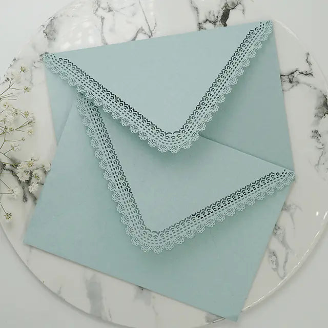 Vintage Hollow Lace Envelopes for DIY Wedding Invites