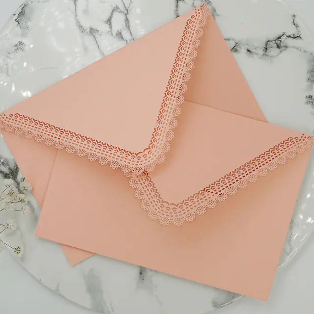 Vintage Hollow Lace Envelopes for DIY Wedding Invites