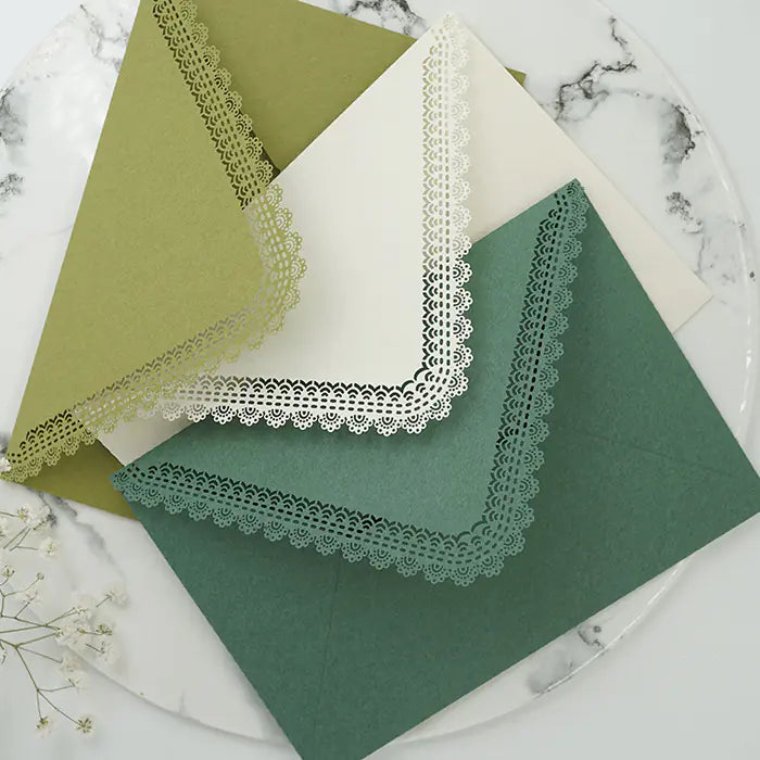 Vintage Hollow Lace Envelopes for DIY Wedding Invites