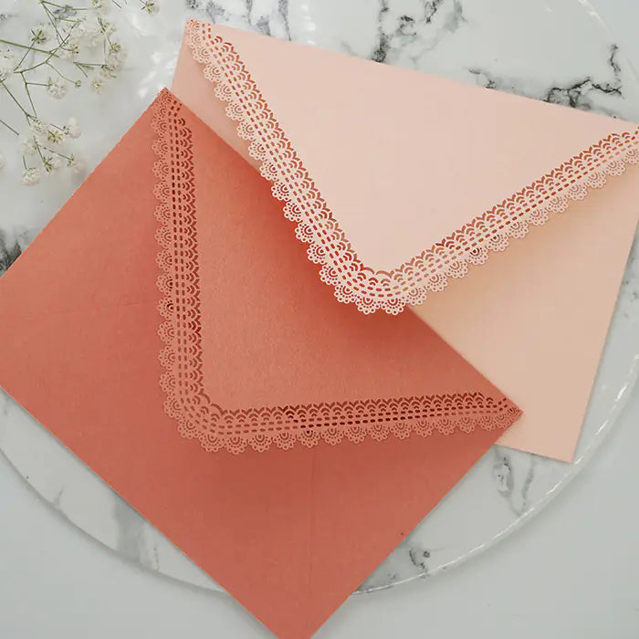 Vintage Hollow Lace Envelopes for DIY Wedding Invites
