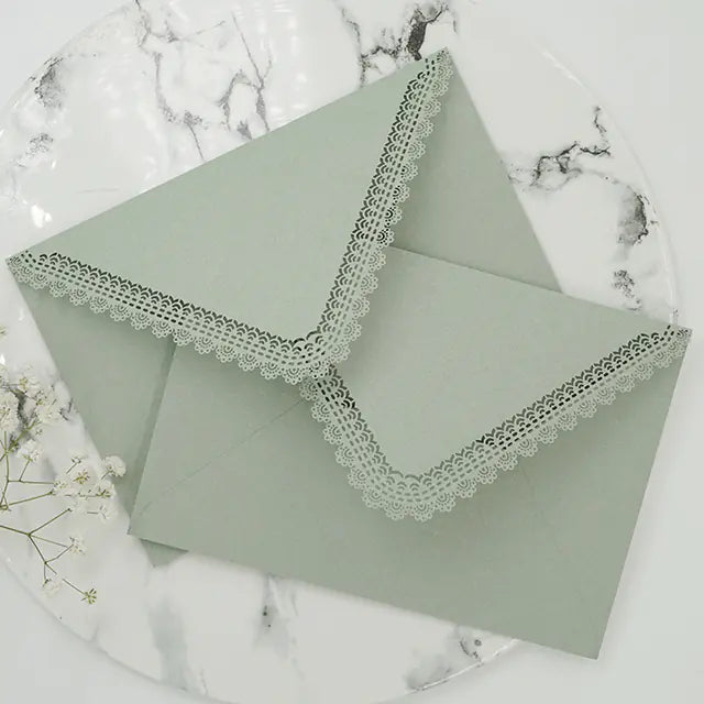 Vintage Hollow Lace Envelopes for DIY Wedding Invites