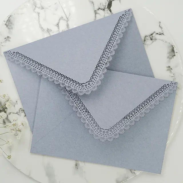 Vintage Hollow Lace Envelopes for DIY Wedding Invites
