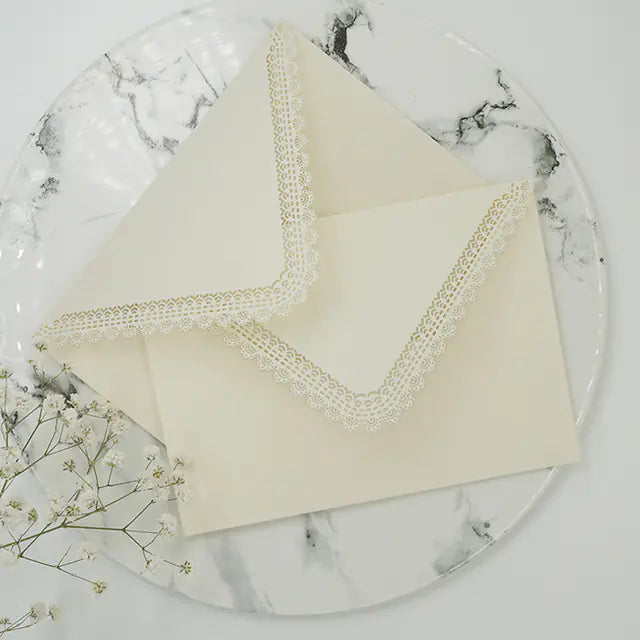 Vintage Hollow Lace Envelopes for DIY Wedding Invites