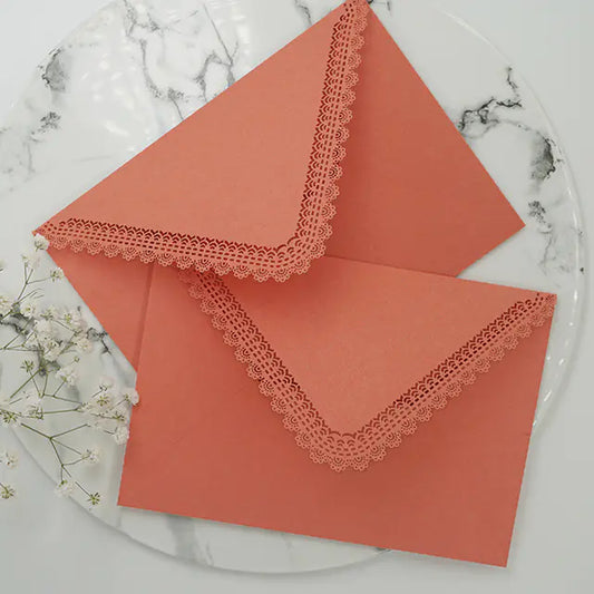Vintage Hollow Lace Envelopes for DIY Wedding Invites