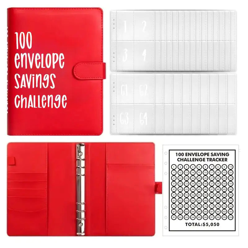 100 Envelopes Saving Challenge Budget Binder